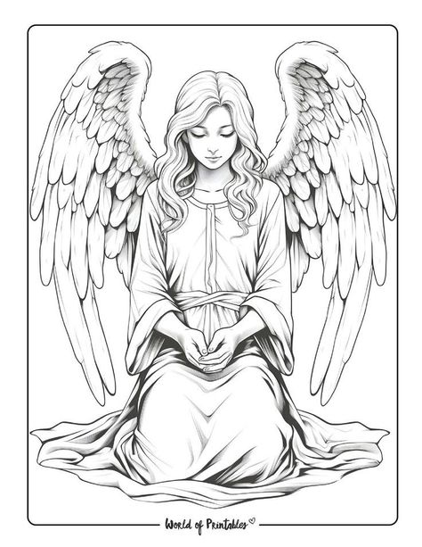 Angel Colouring Pages, Angle Coloring Pages, Sketch Drawing Ideas Creative, Drawing An Angel, Free Angel Printables, Coloring Book Art Beautiful, How To Draw An Angel, Angel Coloring Pages Free Printable, Angel Drawing Simple