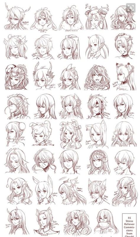 Draw Hairstyles, Hairstyles For Characters, Drawing Hairstyles, Pelo Anime, Drawing Hair Tutorial, Manga Hair, 얼굴 드로잉, Hair Sketch, 얼굴 그리기