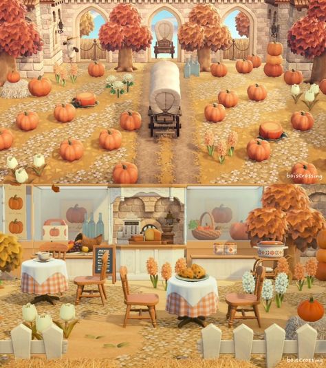 Animal Crossing Fall Cottagecore, Animal Crossing Fall Island Codes, Acnh Hay Maze, Acnh Island Designs Autumn, Acnh Thanksgiving Ideas, Animal Crossing Thanksgiving Ideas, Acnh Fall Festival, Thanksgiving Acnh, Animal Crossing Thanksgiving Designs