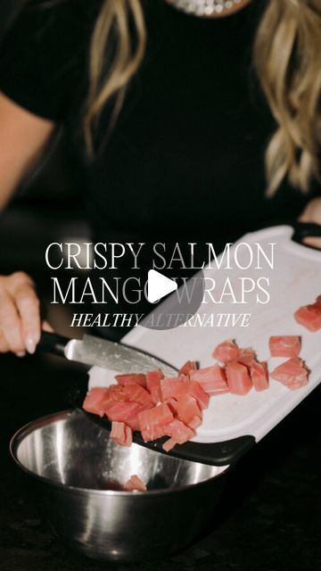 Stephanie Valentine on Instagram: "If you want to give these crispy salmon spring roll wraps a try, here’s what you need👇🏻

Salmon filet
Soy sauce
1 crushed garlic clove
1/2 inch crushed ginger
1 tbsp rice vinegar 

Mango slices
Nori sheets
Parsley 

(I would add - sliced peppers
Bean sprouts
Lettuce
Sliced snow peas)
Rice paper wraps

Inspired by @ihartnutrition (I’m sure hers were 10/10)

Save this for later! ✨🍣

#salmon #salmondinner #ricewraps #healthyalternatives #recipeoftheday #recipeshare" Spring Roll Wraps, Peas Rice, Nori Sheets, Rice Paper Wraps, Mango Slices, Crispy Salmon, Rice Wraps, Rice And Peas, Salmon Dinner