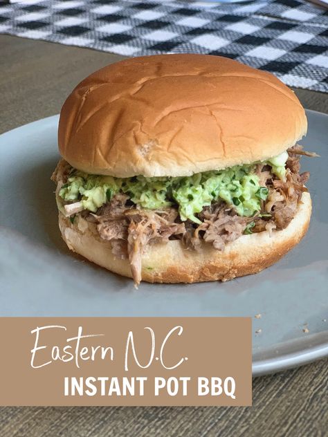 Boston Button Recipes Instant Pot, Eastern Nc Bbq, Nc Bbq Sauce, Nc Bbq, Carolina Pulled Pork, Barbeque Recipes, 2024 Recipes, Creamy Coleslaw, Easy Bbq