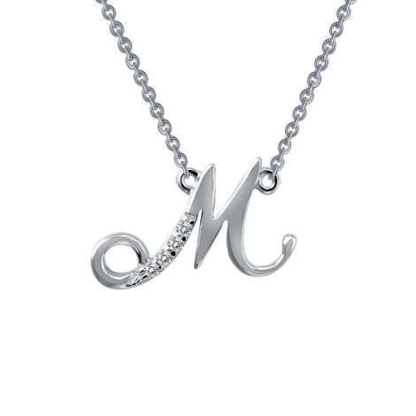 9N071CLP18. LaFonn Initial M Pendant with Chain M Necklace, Initial M, M Letter, Letter Pendant Necklace, Buy Necklace, Letter M, Designer Fashion Jewelry, Letter Pendants, Jewelry Business