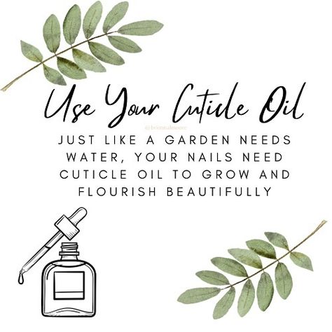 Use Your Cuticle Oil✨🌱 ⚡️Feel free to share ⚡️Save for nail color inspo ⚡️Color: Sweet & Savage Use code Brionna to save 15% on PLA products Nail techs can’t stress enough how important it is to use cuticle oil everyday. As the summer approaches make sure you help keep your nails healthy and hydrated by applying your cuticle oil daily and also a good hand cream. I love Nivea’s hand cream, I always have a cuticle oil and a hand cream near by 🙌🏽 Nail Quotes | Nail Health | Nail Care | Nai... Oil Your Cuticles Quotes, Nail Tech Quotes, Beauty Products Labels, Nails Healthy, Hand Moisturizer, Nail Quotes, Sunflower Nails, Nail Oil, Oil Gifts