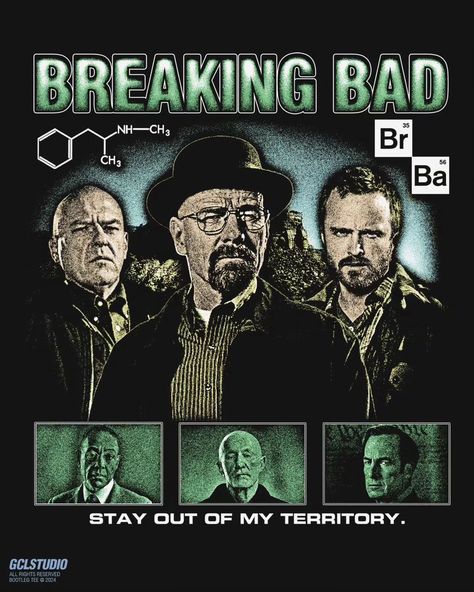 "Channeling the iconic chemistry of *Breaking Bad* into a design that captures the essence of the series. This design is a tribute to the unforgettable moments and characters that redefined television. For those who know, it’s more than just a show—it’s a masterpiece. . #BreakingBad #TeeDesign #WalterWhite #Heisenberg #GraphicTees" Breaking Bad Design, Bad Character, Breaking Bad Shirt, Character Logo, Walter White, Bad Design, Bagan, Breaking Bad, Tee Design