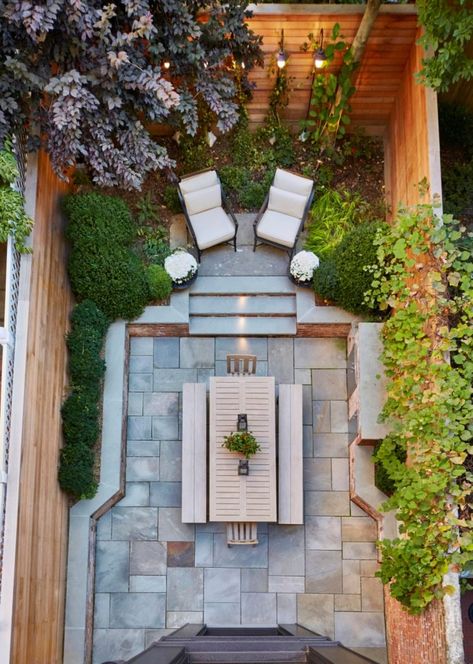 Small Patio Decor, Townhouse Garden, Small Patio Garden, Raised Garden Beds Diy, Small Backyard Patio, Budget Backyard, Small Garden Design, Small Backyard Design, Courtyard Garden