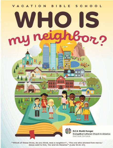 Who is my neighbor? Who Is My Neighbor Vbs Crafts, Love Your Neighbor Craft, Who Is My Neighbor, Christian Hospitality, Story Crafts, Worship Ideas, Vbs 2023, Community Projects, Bible Story Crafts