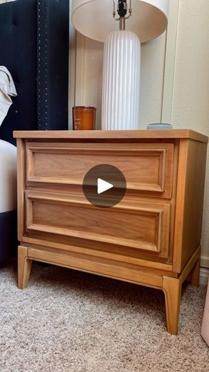 1.8K views · 412 reactions | You won’t believe this nightstand makeover 🥹 

Got this vintage Dixie Furniture Co. nightstand off Facebook marketplace for free-99. It’s perfect for my guest room makeover and gave me a chance to practice restoring flips without the pressure of a huge project (cuz who doesn’t love a tiny win?! 🏆)

Here’s how I turned trash into treasure: 

1️⃣ Scrub-a-Dub-Dub: Cleaned them up with Krud Kutter—goodbye grime! 🚿

2️⃣ Beauty inside: Here’s where I fixed the stuff you can’t see with wood filler and added drawer stops 💅🏾

3️⃣ Smooth Operator: Scuff-sanded with 120-150 grit to prep for paint wash. 🪚

4️⃣ Perfect Paint wash: Rolled on 3 coats of paint wash (your fav tan + water). Give each coat plenty of time to dry! 🎨

5️⃣ Seal the Deal: 3 coats of poly for du Diy Nightstands, Nightstand Redo, Guest Room Makeover, Dixie Furniture, Krud Kutter, Trash Into Treasure, Paint Wash, Nightstand Makeover, Diy Nightstand