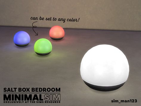 Sims 4 Salt Lamp, Lamp Sims 4, Bedroom Minimal, Box Ceiling, Wall Cubes, Orb Light, Ball Lamp, Box Bedroom, Round Lamp