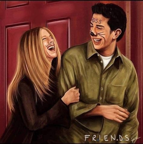 Friends Fanart Tv Show, Friends Fan Art, Friends Fanart, Friends Tv Quotes, Friends Best Moments, Friends Sketch, Friend Jokes, Jenifer Aniston, Friends Illustration