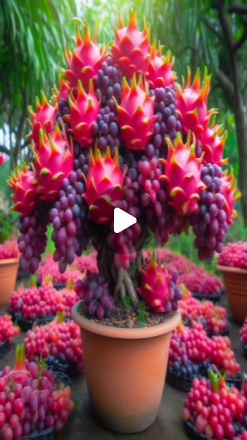 MEI GARDEN on Instagram Dragon Fruit Farm, Dragon Fruit Tree, Dragon Fruit Plant, Dragon Fruit, Fruit Trees, Papaya, Grapes, Pineapple, Mango