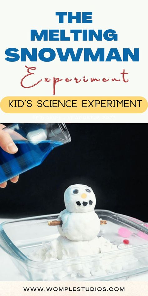 Want to sneak in some winter fun this holiday break? This activity is perfect for kids of all ages, from preschool to kid-like adults, to enjoy. Your little ones will have snow much fun building an indoor snowman and melting it with science! The best part: you probably have most of the materials already! #science #crafts #diy #learn #toodlers #kids #papercrafts #craftsactivitieskids #preschoolactivities #learning #activity #fun Indoor Snowman, Pre Kindergarten Activities, Science Projects For Preschoolers, Kids Educational Crafts, Fun Activities For Preschoolers, Winter Science Experiments, Melting Snowman, Winter Science, Snowmen Activities