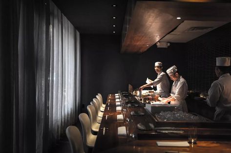 Kosaka Team Launching Affordable Omakase Restaurant in Flatiron - Eater NY Sushi Bar Design, Tokyo Sushi, Japanese Restaurant Interior, Japanese Restaurant Design, Village Street, Cooking Restaurant, Michelin Restaurant, Japanese Fish, Japanese Lifestyle