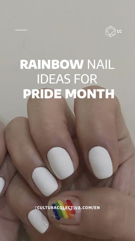 Whether male, female, cis, queer, or gender fluid, these rainbow nail designs are a chance to explore a world of color.   #PRIDE Pride Nails Subtle, Pride Nails Short, Subtle Pride Nails, Bright Red Nail Polish, Pride Nails, Rainbow Nails Design, Bright Red Nails, Rainbow Nail, Nail Hardener