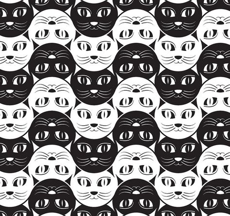 cat head tessellation by npgraphicdesign, via Flickr Tessellations Art, Cat Tessellation, Escher Drawings, Escher Tessellations, Tessellation Art, Tessellation Patterns, Illustrator Portrait, Autograph Book Disney, Adult Coloring Book Pages