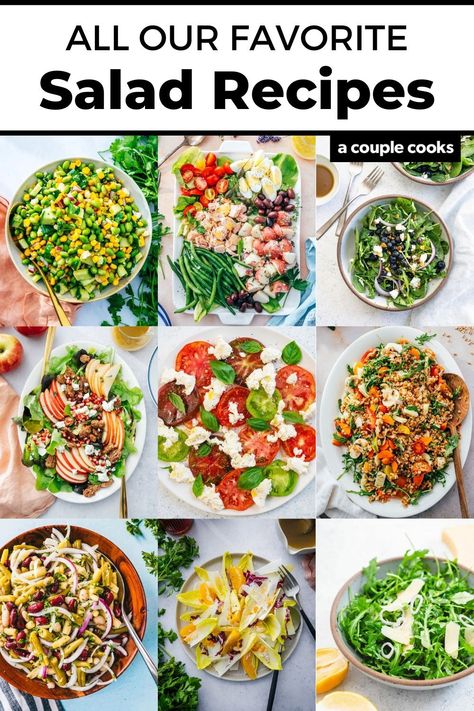 These best salad recipes make eating colorful, fresh foods easy and delicious. The days of boring salad ideas are over! #saladrecipes #salads #healthy #saladrecipe #salad #recipe #saladideas #healthysalads #healthyrecipes #saladidea #mealprep #mealplanning Addictive Salad Recipes, Not Boring Salads Healthy Recipes, Salad Ingredients List Healthy, Escala Salad Recipe, Epic Summer Salad, California Salad, French Potato Salad, French Potatoes, Apple Salad Recipes