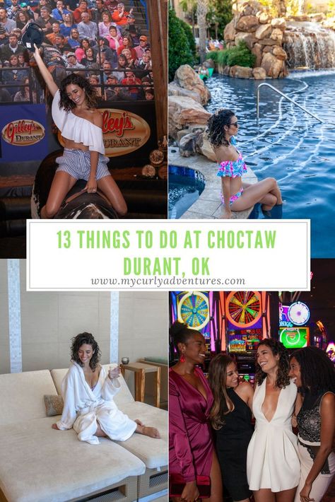 13 Things to do at Choctaw Casino & Resort-Durant. #oklahoma #thingstodoinoklahoma #northtexastravel #ustravel Things To Do In Oklahoma, Durant Oklahoma, Mineral Bath, Mechanical Bull, Road Trip Places, Best Instagram Photos, Concession Stand, Slot Machines, Beautiful Travel Destinations