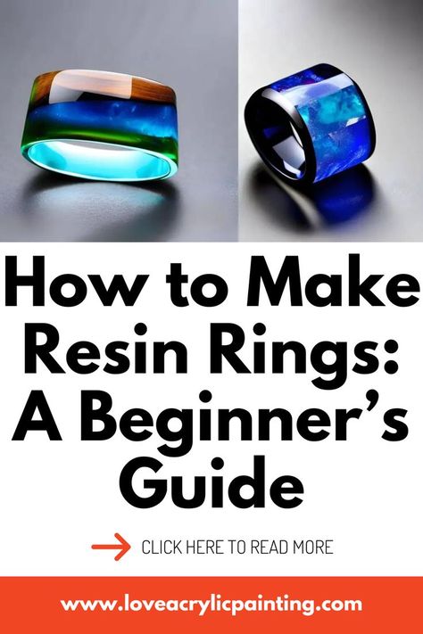 Hello enchanting creatives! Have you ever wanted to make your own resin rings? Check out my blog post on LoveAcrylicPainting.com where I share step-by-step instructions and photos to guide you through the process. You won't believe how easy it is to make your own unique jewelry. Head over to my blog now and let's get creative together! 💍✨ #resinrings #diyjewelry #loveacrylicpainting #enchantingcreatives Resin Rings Tutorial, How To Make Resin Rings, Resin Ring Ideas, Resin Rings Diy, Diy Resin Ring, Make Your Own Resin, Uv Resin Crafts, How To Make Resin Jewelry, Love Acrylic Painting