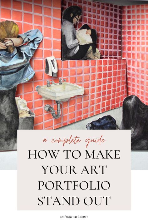 Art Portfolios can all start to look the same to admissions counselors after a while, they see a lot of rectagular white paper and canvas..... a lot of the same common ideas and common materials. At Ashcan we have a few different effective ways to help your Art Portfolio really stand out. Portfolio For Art School, Art Student Portfolio, Art Portfolio University, Art Portfolio Ideas College, Art Portfolio Cover Ideas, College Art Portfolio, Art Portfolio Ideas, Art Director Portfolio, College Portfolio