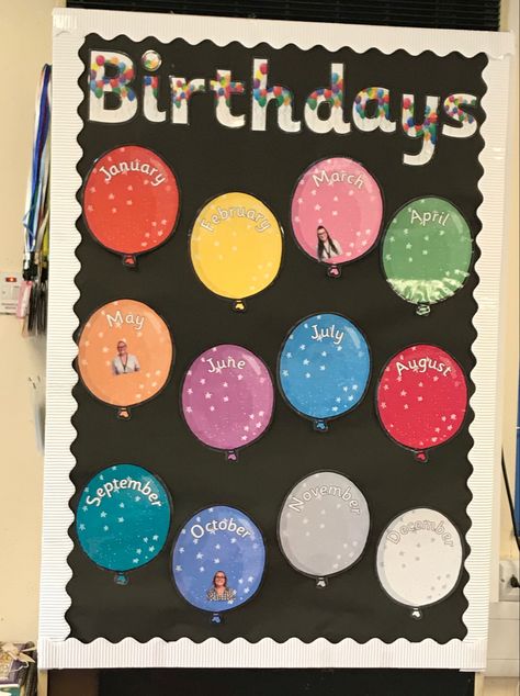 Birthday Classroom Display Ideas, Birthday Celebrants Bulletin Board, Birthday Calendar Classroom, Birthday Display In Classroom, Pirate Preschool, Preschool Birthday, Family Birthday Calendar, Birthday Board Classroom, School Board Decoration