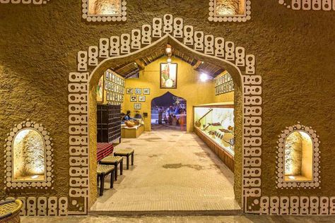 Village Theme Restaurant, Restaurant Portfolio, Beautiful Beach Scenes, Dental Office Design Interiors, Indian House Plans, Mud House, Decoration For Ganpati, Door Design Images, Hospital Interior