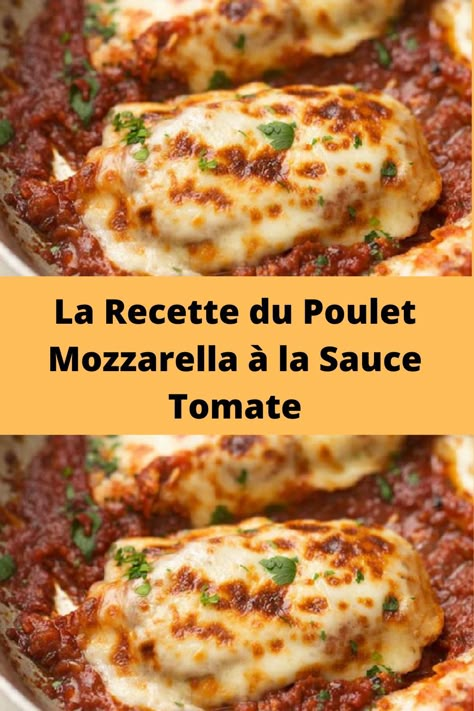 La Recette du Poulet Mozzarella à la Sauce Tomate Chicken Mozzarella, Mule Recipe, Mozzarella Recipes, Mozzarella Chicken, Tomato Sauce Recipe, Italian Chicken, Sauce Tomate, Tomato Recipes, Baklava