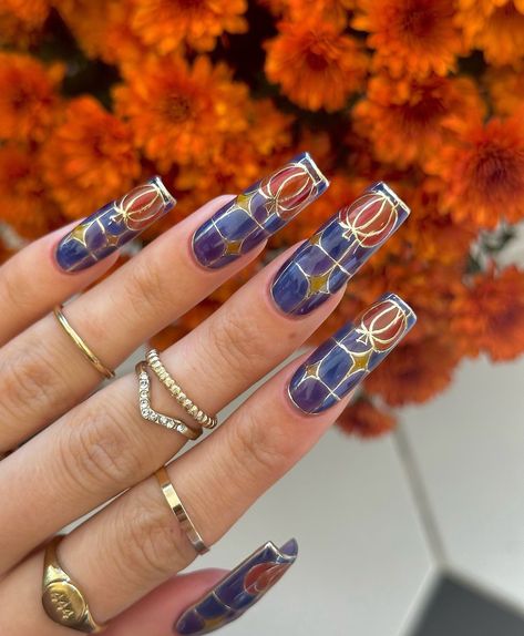 Amethyst Cathedral, Glass Pumpkins, Gold Chrome, Nail Pro, Nails Magazine, Nails On Fleek, Swag Nails, Nail Inspo, Citrine