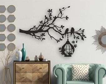 Cnc Art, Bird Free, Silhouette Template, Laser Art, Cnc Design, Tassen Design, Laser Cnc, Bird Wall Art, Tree Wall Art