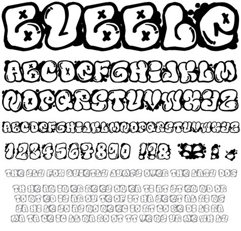 Graffiti Fonts - El & Font Bubble Number Fonts Graffiti, Graffiti Bubble Numbers, Grafitti Bubble Letters, Bubble Graffiti Font, Throw Up Graffiti Alphabet Bubble, Graffiti Lettering Alphabet Fonts Bubbles, Bubble Letter Fonts Graffiti, Graphity Fonts, Graffiti Numbers Fonts