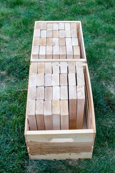 Giant Jenga Diy, Yard Jenga, Jenga Diy, Giant Yard Games, Outdoor Yard Games, Yard Game, Diy Yard Games, Backyard Bonfire, Giant Jenga