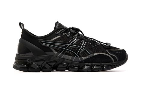 Asics Running Shoes For Streetwear, Asics Gel Quantum, Asics Black Running Shoes With Shock Absorption, Asics Black Running Shoes For Trail, Functional Black Asics Running Shoes, Black Asics, Asics Ub3-s Gel-nimbus 9, Asics Sneakers, Sustainable Clothing Brands