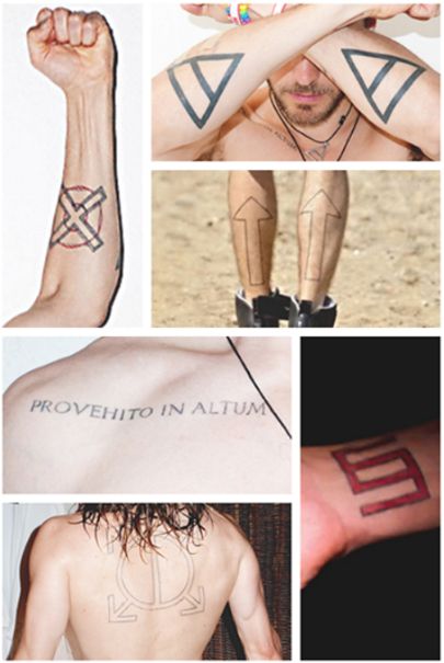 Jared's tats Jared Leto Tattoo, Shannon Leto, 30 Seconds To Mars, Jared Leto, Deathly Hallows Tattoo, Triangle Tattoo, Tatting, Tattoos