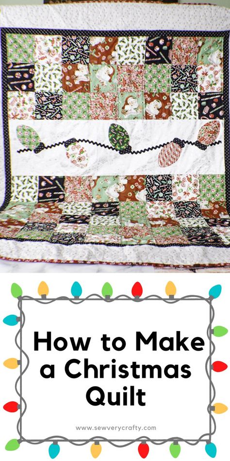 Learn to create this super simple beginner Christmas quilt using your beginner quilting skills. I am a beginner quilter and though it took some time I wass able to create this quilt following the step-by-step instructions. This is a fun quilting project and I earned new skills along the way. If you want a fun Christmas quilt this year get started on this one. Beginner Quilting Projects, Beginner Quilting, Big Block Quilts, Christmas Quilt Patterns, Light Quilt, Quilt Sewing Patterns, Quilt Fabric Collections, Miniature Quilts, Holiday Quilts