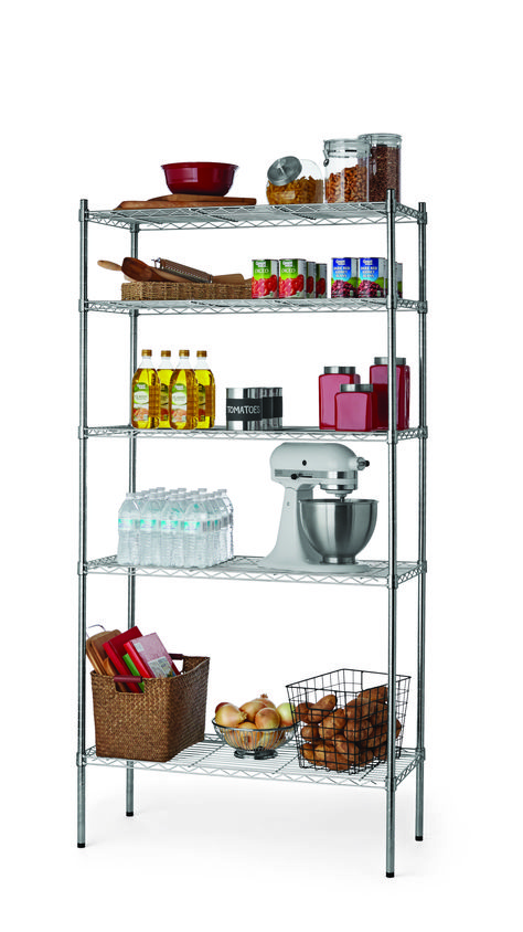 Hyper Tough 16"Dx36"Wx72"H 5 Tier Wire Shelving Rack, Silver/Zinc - Walmart.com Wire Rack Ideas, Metal Storage Racks, Wire Shelving Units, Wire Shelf, Shelving Racks, Wire Design, Dish Rack, Rack Shelf, Shelf Unit