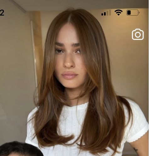 Armpit Length Haircut With Layers, Armpit Length Hair With Layers, Mid Length Haircut Straight, Hair Cuts Trendy, Armpit Length Haircut, Round Layers Haircut, Armpit Length Hair, Light Auburn Hair, Medium Haircut