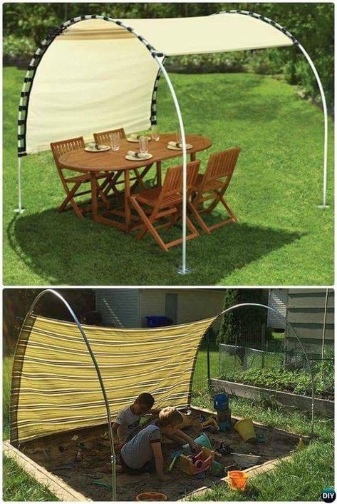 Shade your yard ideas Pipe Diy Projects, Pvc Canopy, Pvc Pipe Projects, Pvc Projects, Diy Projects For Kids, Creative Furniture, Backyard Projects, Backyard Fun, Pvc Pipe