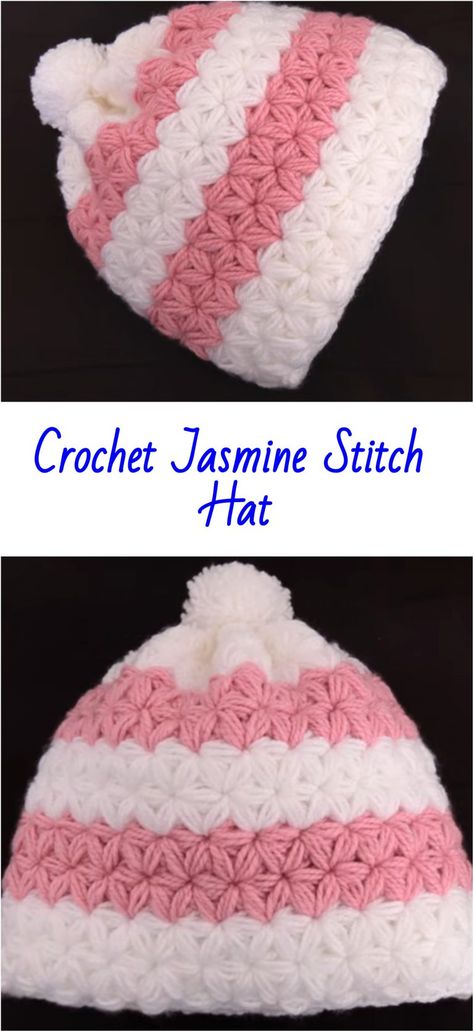 Jasmine Stitch Beanie, Jasmine Stitch Hat, Jasmine Crochet, Random Crochet, Slouchy Hat Crochet Pattern, Crazy Crochet, Puff Stitch Crochet, Stitch Hat, Crochet Couture