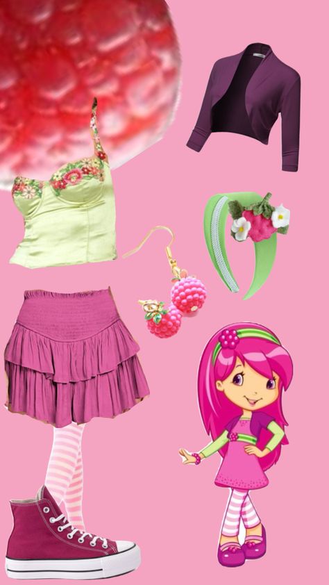 @islaocean2 rapsberry torte outfit option 2 Raspberry Tarte Costume, Rasberry Tarte Halloween Costume, Raspberry Tart Costume, Raspberry Torte Costume, Hollowed Costumes, Cake Costume, Strawberry Shortcake Outfits, Strawberry Shortcake Costume, Raspberry Torte