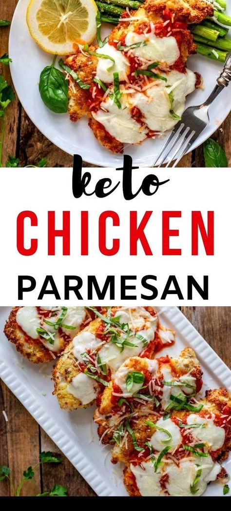 Keto Chicken Parmesan, Low Carb Meal, Keto Dinners, Wholesome Recipes, Chicken Parm, Favorite Chicken, Keto Recipes Dinner, Diet Vegetarian, Keto Chicken