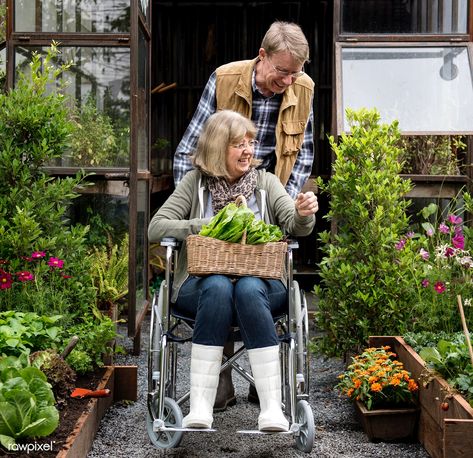 Premium image by rawpixel.com People Gardening, Elder People, Tree Bed, Gardening Backyard, Disabled People, Elderly People, 50 Plus, Garden Backyard, Planting Vegetables