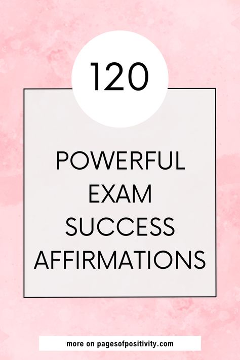 a pin that says in a large font Exam Success Affirmations Affirmations For Finals Week, Exam Success Affirmations, Affirmation For Students, Students Affirmations, Exam Success Wishes, Exam Affirmations, Success In Exams, Affirmations For Students, Pass Exam