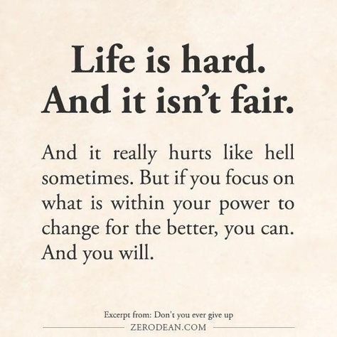 Fair Quotes, Book Lessons, The Path Less Traveled, Path Less Traveled, Life Isnt Fair, Get Motivated, Self Discipline, Life Is Hard, Meaningful Words