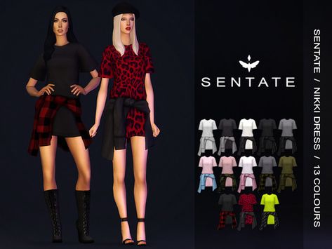 A cute T dress with a chic sweater tied around the waist. Comes in 13 colours. Found in TSR Category 'Sims 4 Female Everyday' Nikki Dress, Chic Sweater, The Sims 4 Download, T Dress, Sims4 Cc, Celebrity Design, Chic Sweaters, Sims 4 Cc Finds, Sims 4 Clothing