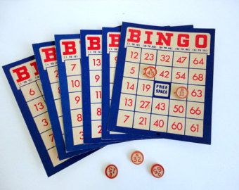 Vintage Bingo Cards Red White and Blue Set of 10 Game pieces Altered art supplies Home decor 4th Of July Projects, Vintage Bingo Cards, Bingo Pictures, Crafty Fox, Old Cards, Patriotic Holidays, Better Call Saul, Grandmas House, Bingo Cards