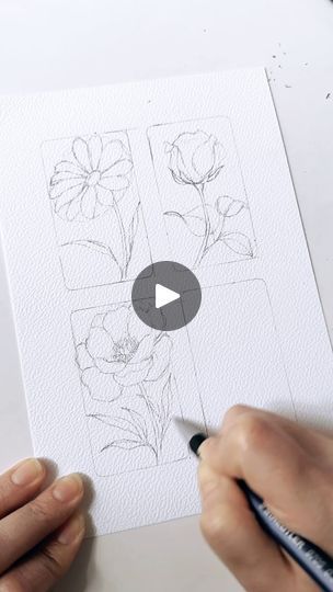 Dad Drawing, Want To Draw, Simple Rose, Floral Drawing, Flowers For You, School Art Projects, Flower Doodles, Botanical Drawings, Drawing Videos