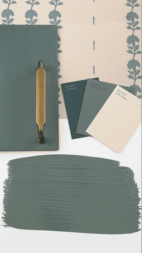 Sherwin Williams Homburg Gray Design Board Sherwin Williams Taiga, Escape Grey Sherwin Williams, Retreat Sherwin Williams Cabinets, Homburg Gray Sherwin Williams, Shiitake Sherwin Williams, Acacia Haze Sherwin Williams, Homburg Gray, Mudroom Paint, House Color Schemes Interior