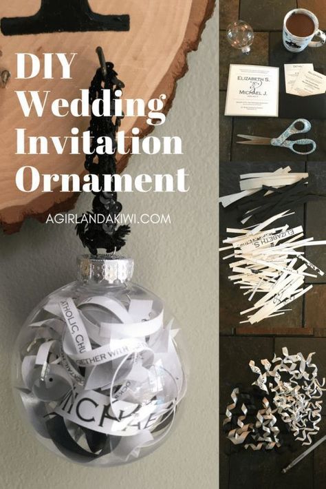 Diy Wedding Ornaments, Wedding Invitation Ornament, Wedding Ornaments, Diy Wedding Invitation, Christmas Wedding Invitations, Reading Diy, Diy Wedding Gifts, Wedding Gift Diy, Invitation Kits