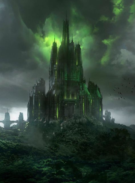 The Corrupted Castle by Espen Olsen Saetervik (Fantasy Art Watch) Dnd Scenarios, Magic Architecture, Fantasy Scenarios, Medieval Places, Gate City, Akali League Of Legends, Dark Castle, Spiral Galaxy, Gothic Fantasy Art