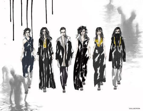 Fashion Line Up Portfolio, Final Line Up Fashion Illustration, Portfolio Fashion Design, Portfolio Fashion, Artistic Fashion, Design Tech, Fashion Design Collection, Portfolio Ideas, Fashion Design Portfolio