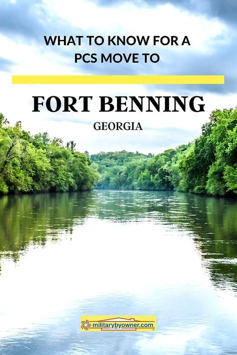 Fort Benning is better than ever! Here's what you need to know about your PCS move to the area. #army #fortbenning #georgia #military Fort Benning Georgia, Pcs Move, Fort Benning, Military Housing, Military Move, Military Lifestyle, Army Post, Army Base, Deployment Care Packages