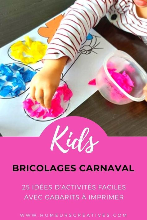 Retrouvez 25 activités créatives sur le carnaval et mardi gras, regroupés dans un livret. Des bricolages, des fiches gommettes, des tutos, des gabarits tout prêts, des coloriages ... et des surprises pour amuser les jeunes enfants. #carnaval #mardigras #activitéspourenfants #activitésenfants #activitésmardigras #activitéscarnaval #enfants #loisirscreatifs #activitésàmprimer #ebookenfant #diyenfant #petiteenfance #jeupourenfants Mardi Gras Maternelle, Diy Carnaval, Mardi Gras Activities, Theme Carnaval, Petite Section, Candy Machine, Cotton Candy Machine, Cotton Candy, Mardi Gras